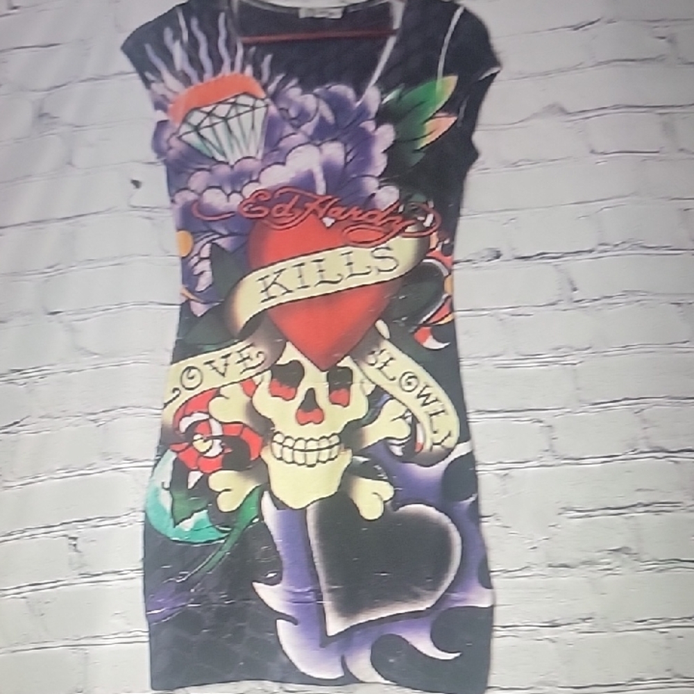Ed Hardy designer dress - Picture 3 of 10